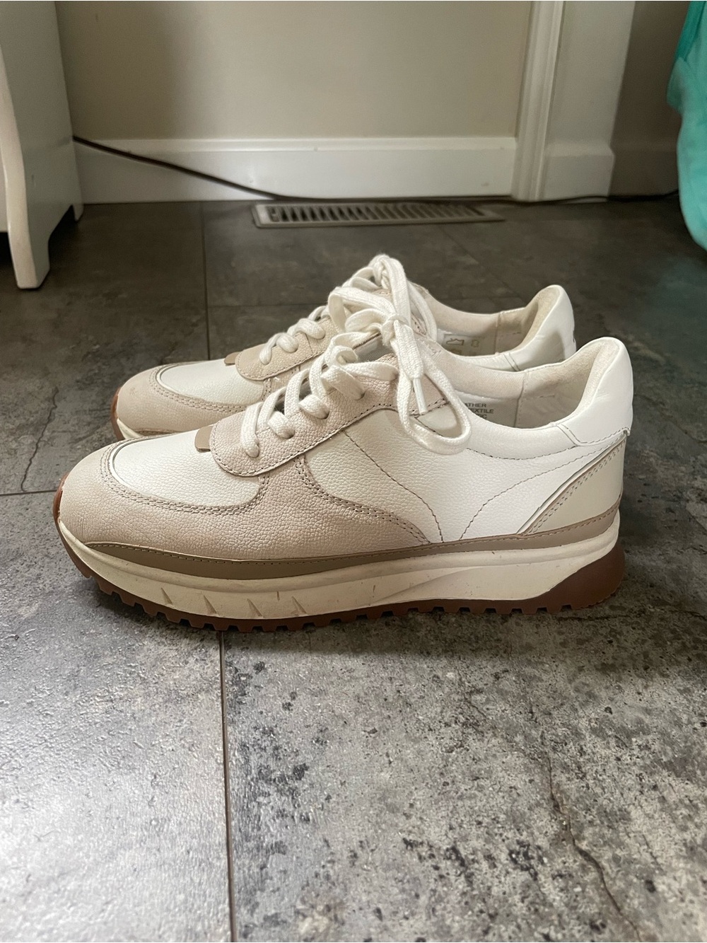 Madewell Women's Cream & White Platform Sneakers Like New! Size 7